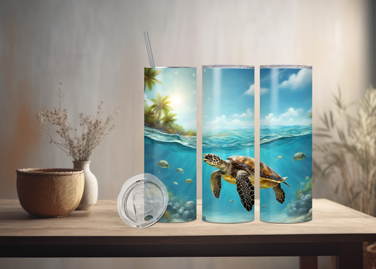 3D Turtle - Stainless Steel Tumbler 20 Ounces