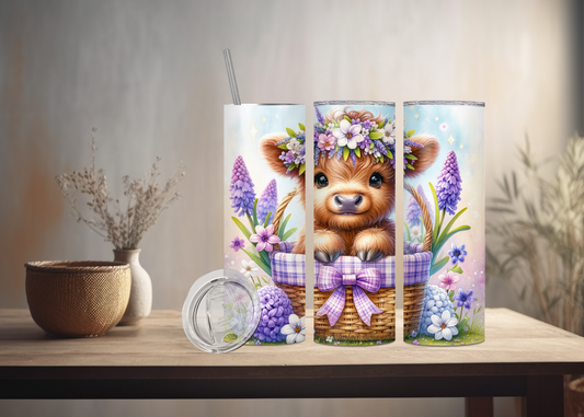 Baby Cow Lavender - Stainless Steel Tumbler 20 Ounces